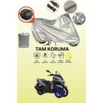 Dokaca Gri Arka Çanta Uyumlu Yamaha Tricity 155 Uyumlu Motor Brandası, Koruyucu Örtü