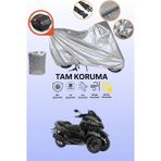 Dokaca Gri Arka Çanta Uyumlu Yamaha Tricity 300 Uyumlu Motor Brandası, Koruyucu Örtü
