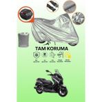 Dokaca Gri Arka Çanta Uyumlu Yamaha X-Max 250 Abs Uyumlu Motor Brandası, Koruyucu Örtü