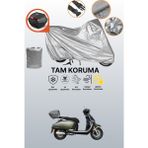 Dokaca Gri Arka Çanta Uyumlu Yuki Mojito 125 Uyumlu Motor Brandası, Koruyucu Örtü