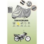 Dokaca Gri Arora Ar 100-8 Klasik Çelik Uyumlu Motosiklet Brandası, Koruyucu Örtü, Motor Branda - Gri Arka Çanta ve Kilit Uyumsuz