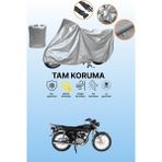 Dokaca Gri Arora Ar 100-8 Klasik Tel Uyumlu Motosiklet Brandası, Koruyucu Örtü, Motor Branda - Gri Arka Çanta ve Kilit Uyumsuz