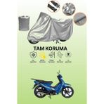 Dokaca Gri Arora Ar 50-50 Kasırga Uyumlu Motosiklet Brandası, Koruyucu Örtü, Motor Branda - Gri Arka Çanta ve Kilit Uyumsuz