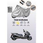 Dokaca Gri Arora Gt 250 Uyumlu Motosiklet Brandası, Koruyucu Örtü, Motor Branda - Gri Arka Çanta ve Kilit Uyumsuz