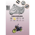 Dokaca Gri Arora mt 125 Uyumlu Motosiklet Brandası, Koruyucu Örtü, Motor Branda - Gri Arka Çanta ve Kilit Uyumsuz