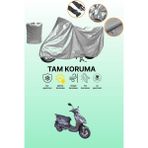 Dokaca Gri Arora Verano 50 Uyumlu Motosiklet Brandası, Koruyucu Örtü, Motor Branda - Gri Arka Çanta ve Kilit Uyumsuz