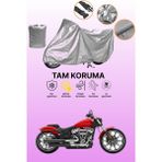 Dokaca Gri Harley-Davidson Breakout 117 Uyumlu Motosiklet Brandası, Koruyucu Örtü, Motor Branda - Gri Arka Çanta ve Kilit Uyumsuz