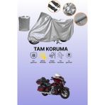 Dokaca Gri Harley-Davidson Cvo Ultra Limited Uyumlu Motosiklet Brandası, Koruyucu Örtü, Motor Branda - Gri Arka Çanta ve Kilit Uyumsuz
