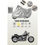 Dokaca Gri Harley-Davidson Fat Boy Flstfı Uyumlu Motosiklet Brandası, Koruyucu Örtü, Motor Branda - Gri Arka Çanta ve Kilit Uyumsuz