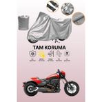 Dokaca Gri Harley-Davidson Softail Fxdr 114 Uyumlu Motosiklet Brandası, Koruyucu Örtü, Motor Branda - Gri Arka Çanta ve Kilit Uyumsuz