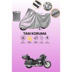 Dokaca Gri Harley-Davidson Ultra Limited Low Uyumlu Motosiklet Brandası, Koruyucu Örtü, Motor Branda - Gri Arka Çanta ve Kilit Uyumsuz