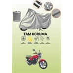 Dokaca Gri Kanuni Breton S Uyumlu Motosiklet Brandası, Koruyucu Örtü, Motor Branda - Gri Arka Çanta ve Kilit Uyumsuz
