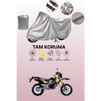 Dokaca Gri Kanuni Cross 150 Uyumlu Motosiklet Brandası, Koruyucu Örtü, Motor Branda - Gri Arka Çanta ve Kilit Uyumsuz