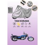 Dokaca Gri Kawasaki El 125 Uyumlu Motosiklet Brandası, Koruyucu Örtü, Motor Branda - Gri Arka Çanta ve Kilit Uyumsuz