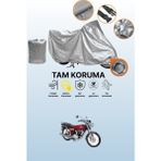 Dokaca Gri Kilit Uyumlu Kuba Çita 50R Gold Uyumlu Motor Brandası, Koruyucu Örtü