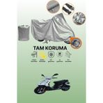Dokaca Gri Kilit Uyumlu Sym Jet 100 Uyumlu Motor Brandası, Koruyucu Örtü