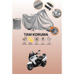 Dokaca Gri Kilit Uyumlu Sym Maxi 400I Abs Uyumlu Motor Brandası, Koruyucu Örtü
