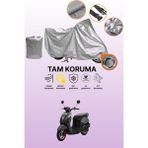 Dokaca Gri Kilit Uyumlu Sym Mio 50 Uyumlu Motor Brandası, Koruyucu Örtü
