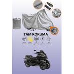 Dokaca Gri Kilit Uyumlu Yamaha Tricity 300 Uyumlu Motor Brandası, Koruyucu Örtü