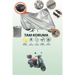 Dokaca Gri Kilit ve Arka Çanta Uyumlu Arora Mojito 125 Uyumlu Motosiklet Brandası, Koruma Örtüsü - Gri Arka Çanta ve Kilit Uyumlu
