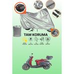 Dokaca Gri Kilit ve Arka Çanta Uyumlu Arora Mojito 50 Uyumlu Motosiklet Brandası, Koruma Örtüsü - Gri Arka Çanta ve Kilit Uyumlu