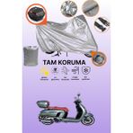 Dokaca Gri Kilit ve Arka Çanta Uyumlu Arora Mojito Pro S Uyumlu Motosiklet Brandası, Koruma Örtüsü - Gri Arka Çanta ve Kilit Uyumlu