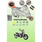 Dokaca Gri Kilit ve Arka Çanta Uyumlu Harley-Davidson Dyna Fat Bob Fxdf Uyumlu Motosiklet Brandası - Gri Arka Çanta ve Kilit Uyumlu