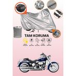 Dokaca Gri Kilit ve Arka Çanta Uyumlu Harley-Davidson Softail Deluxe Flstnı Uyumlu Motosiklet Brandası - Gri Arka Çanta ve Kilit Uyumlu