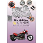 Dokaca Gri Kilit ve Arka Çanta Uyumlu Harley-Davidson Softail Fxdr 114 Uyumlu Motosiklet Brandası - Gri Arka Çanta ve Kilit Uyumlu