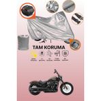 Dokaca Gri Kilit ve Arka Çanta Uyumlu Harley-Davidson Softail Street Bob Uyumlu Motosiklet Brandası - Gri Arka Çanta ve Kilit Uyumlu