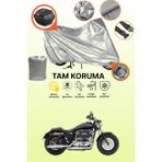 Dokaca Gri Kilit ve Arka Çanta Uyumlu Harley-Davidson Sportster 1200 Custom Uyumlu Motosiklet Brandası - Gri Arka Çanta ve Kilit Uyumlu
