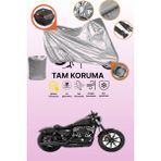 Dokaca Gri Kilit ve Arka Çanta Uyumlu Harley-Davidson Sportster Iron 883 Uyumlu Motosiklet Brandası - Gri Arka Çanta ve Kilit Uyumlu