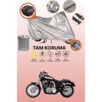 Dokaca Gri Kilit ve Arka Çanta Uyumlu Harley-Davidson Sportster Roadster XL1200R Uyumlu Motosiklet Brandası - Gri Arka Çanta ve Kilit Uyumlu