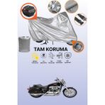 Dokaca Gri Kilit ve Arka Çanta Uyumlu Harley-Davidson Superlow 1200T Uyumlu Motosiklet Brandası - Gri Arka Çanta ve Kilit Uyumlu