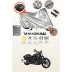 Dokaca Gri Kilit ve Arka Çanta Uyumlu Harley-Davidson Vrscdx Night Rod Special Uyumlu Motosiklet Brandası - Gri Arka Çanta ve Kilit Uyumlu