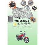 Dokaca Gri Kilit ve Arka Çanta Uyumlu Kanuni Breton S Uyumlu Motosiklet Brandası, Koruma Örtüsü - Gri Arka Çanta ve Kilit Uyumlu