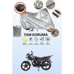 Dokaca Gri Kilit ve Arka Çanta Uyumlu Mondial 150 Mg Superboy x Uyumlu Motosiklet Brandası, Koruma Örtüsü - Gri Arka Çanta ve Kilit Uyumlu