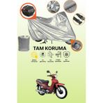 Dokaca Gri Kilit ve Arka Çanta Uyumlu Yamaha Crypton Uyumlu Motosiklet Brandası, Koruma Örtüsü - Gri Arka Çanta ve Kilit Uyumlu