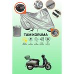 Dokaca Gri Kilit ve Arka Çanta Uyumlu Yuki Mojito 125 Uyumlu Motosiklet Brandası, Koruma Örtüsü - Gri Arka Çanta ve Kilit Uyumlu