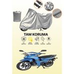 Dokaca Gri Kuba Çita 100 Uyumlu Motosiklet Brandası, Koruyucu Örtü, Motor Branda - Gri Arka Çanta ve Kilit Uyumsuz