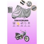 Dokaca Gri Kuba Çita 180R Gold Uyumlu Motosiklet Brandası, Koruyucu Örtü, Motor Branda - Gri Arka Çanta ve Kilit Uyumsuz