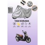 Dokaca Gri Kymco Agility City 125 Uyumlu Motosiklet Brandası, Koruyucu Örtü, Motor Branda - Gri Arka Çanta ve Kilit Uyumsuz