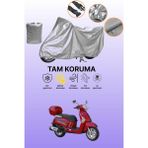 Dokaca Gri Kymco Like 200I Uyumlu Motosiklet Brandası, Koruyucu Örtü, Motor Branda - Gri Arka Çanta ve Kilit Uyumsuz