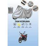 Dokaca Gri Mondial 100 Mg Superboy Uyumlu Motosiklet Brandası, Koruyucu Örtü, Motor Branda - Gri Arka Çanta ve Kilit Uyumsuz