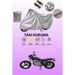 Dokaca Gri Mondial 150 Mr Vulture Uyumlu Motosiklet Brandası, Koruyucu Örtü, Motor Branda - Gri Arka Çanta ve Kilit Uyumsuz