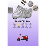 Dokaca Gri Mondial 50 Turismo Uyumlu Motosiklet Brandası, Koruyucu Örtü, Motor Branda - Gri Arka Çanta ve Kilit Uyumsuz