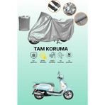 Dokaca Gri Sym Fiddle Iıı 200I Uyumlu Motosiklet Brandası, Koruyucu Örtü, Motor Branda - Gri Arka Çanta ve Kilit Uyumsuz