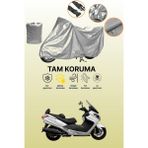 Dokaca Gri Sym Maxi 400I Uyumlu Motosiklet Brandası, Koruyucu Örtü, Motor Branda - Gri Arka Çanta ve Kilit Uyumsuz