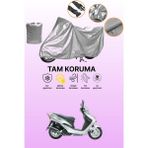 Dokaca Gri Sym Vs 150 Uyumlu Motosiklet Brandası, Koruyucu Örtü, Motor Branda - Gri Arka Çanta ve Kilit Uyumsuz
