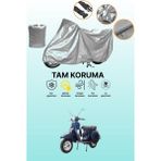 Dokaca Gri Vespa Px 200 Uyumlu Motosiklet Brandası, Koruyucu Örtü, Motor Branda - Gri Arka Çanta ve Kilit Uyumsuz